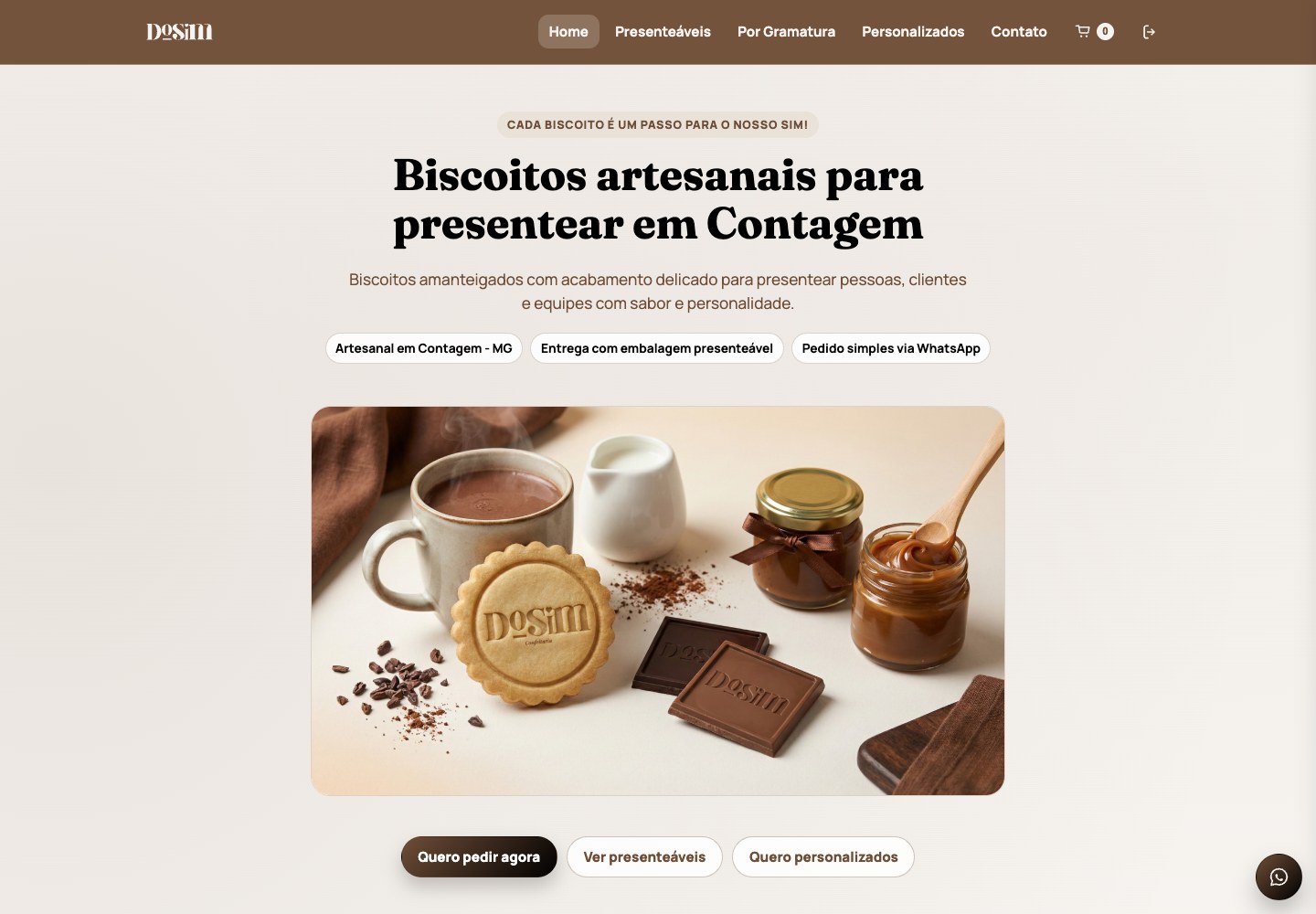 Captura real do site Dosim