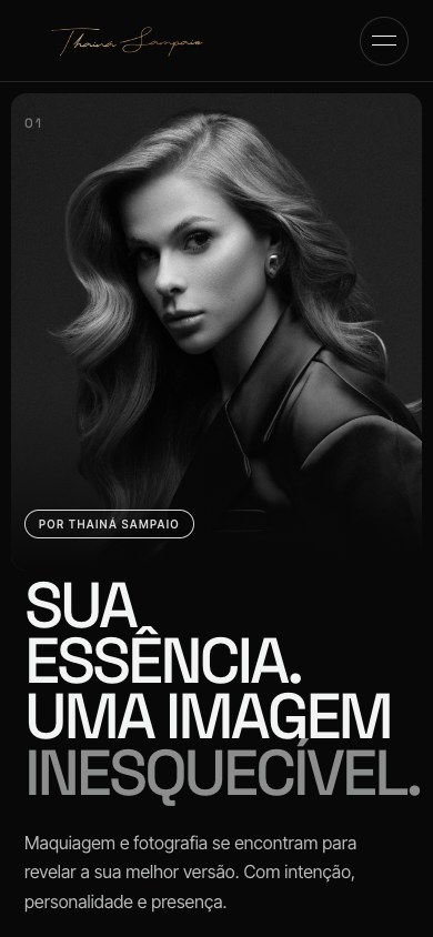 Site de Thainá Sampaio no celular
